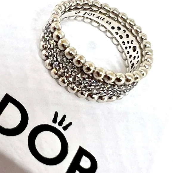 NEW Pandora Pave Beaded Ring - Picture 4 of 11